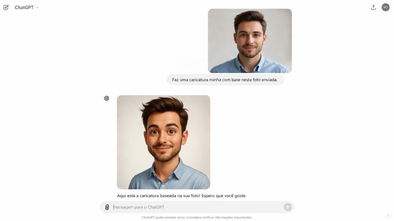Como fazer caricatura no ChatGPT de forma simples e rápida sem precisar de aplicativos