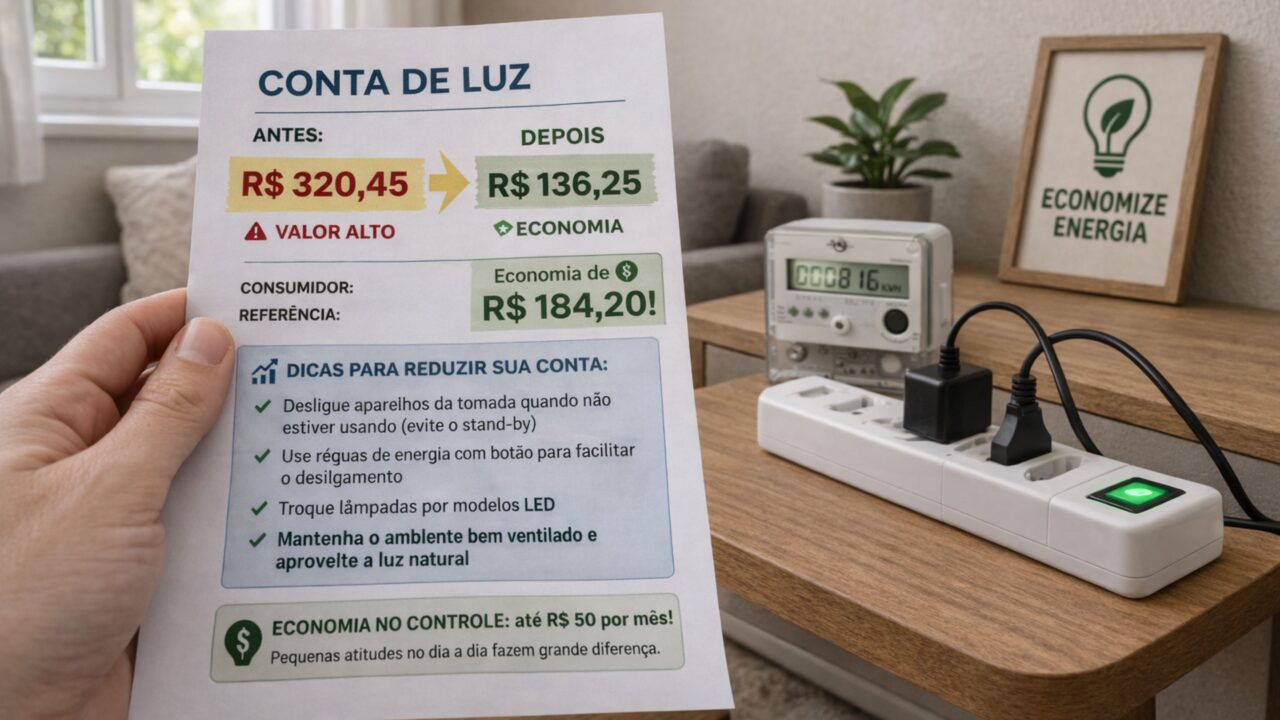 Como reduzir a conta de luz com 1 mudança simples que começa a fazer diferença no mesmo mês