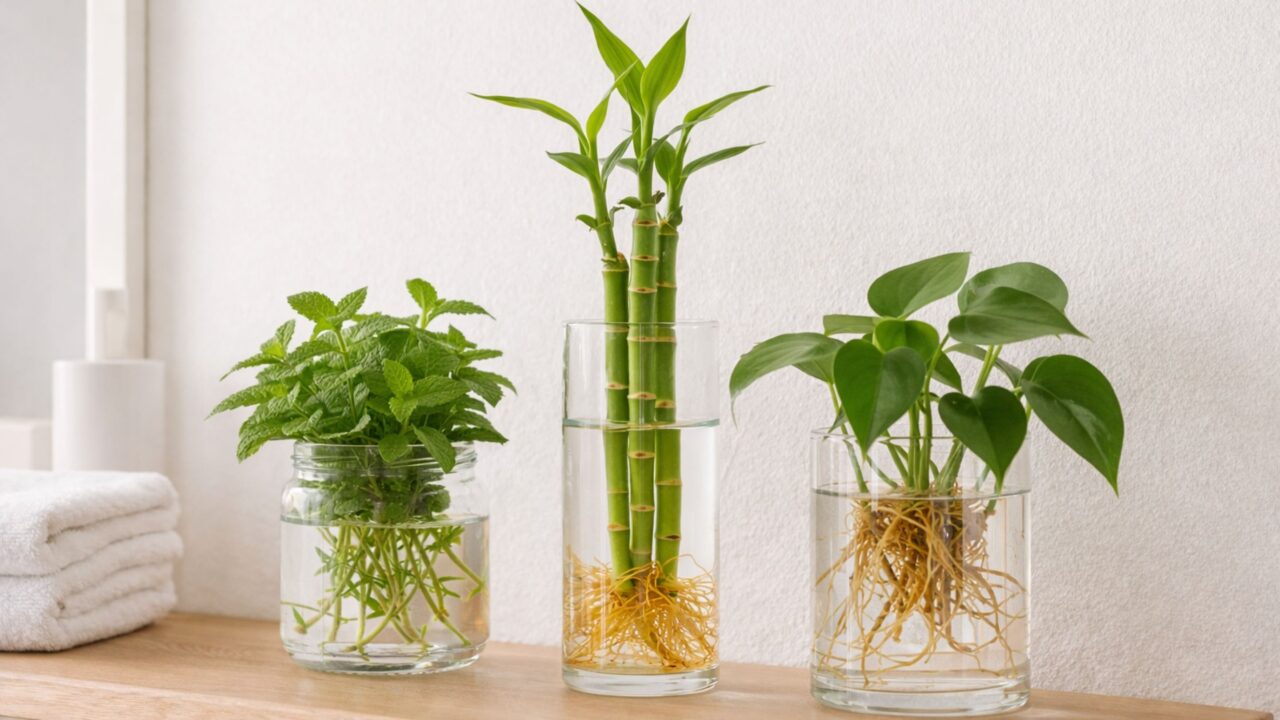 5 plantas que crescem na água sem terra e transformam qualquer canto da casa sem gastar nada