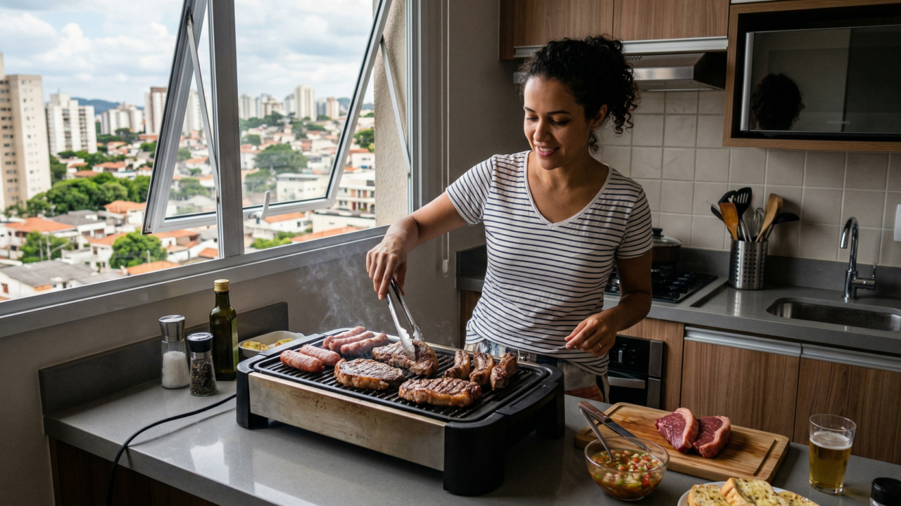 Maneiras de se fazer churrasco em casa se popularizou em apartamentos e casas pequenas