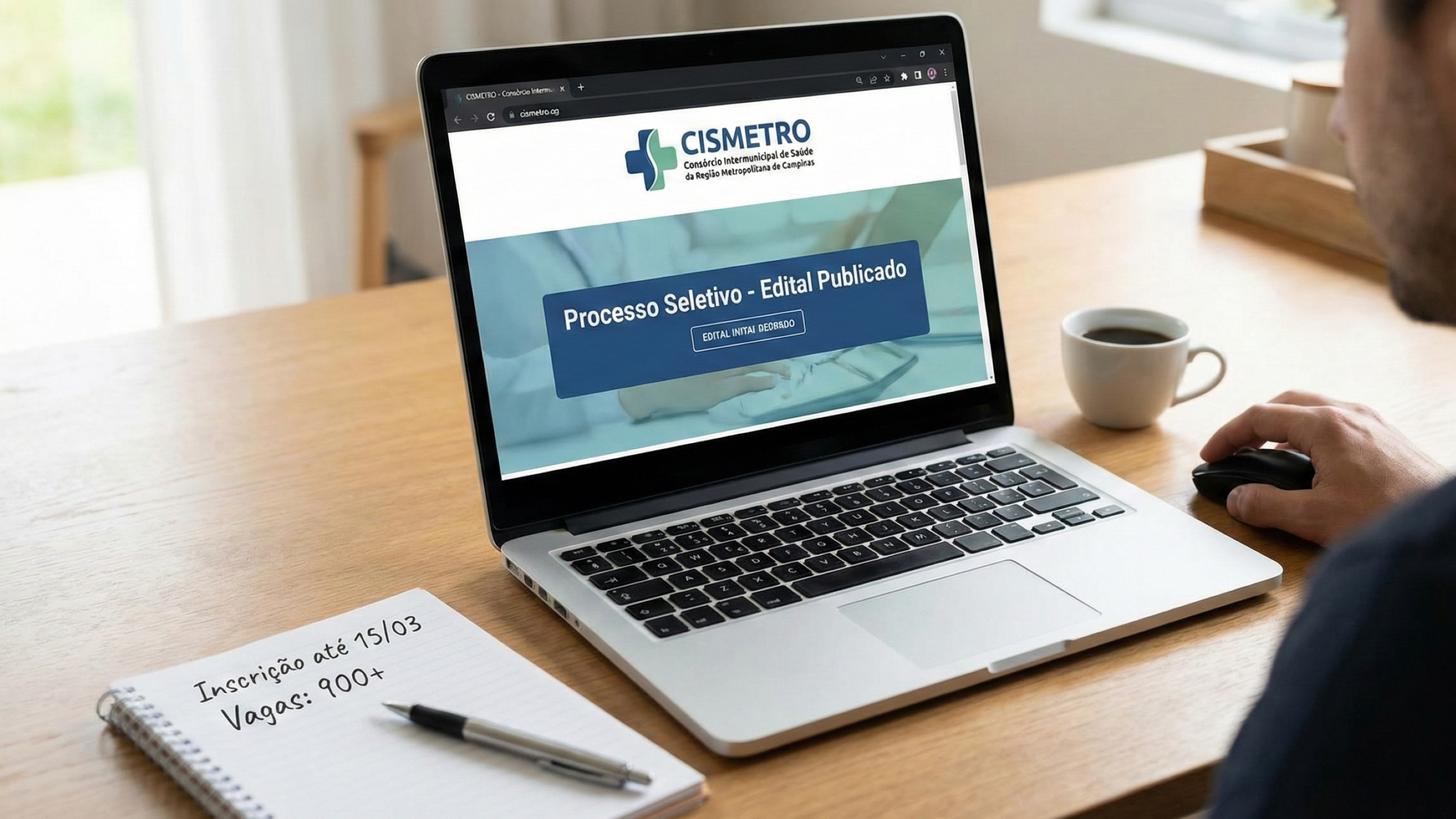 Processo seletivo CISMETRO 2026: mais de 900 oportunidades na saúde com salários de até R$ 10.758,30