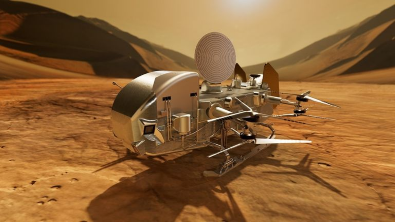 O drone tem o tamanho de um carro e necessita de um motor nuclear devido a grande densidade atmosférica do corpo celeste - NASA/Johns Hopkins APL