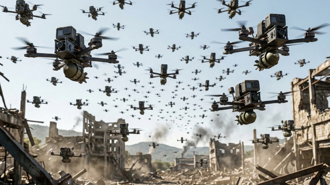 Drones com capacidade de trabalhar com IAs e em enxames pode tornar a vida do inimigo num verdadeiro terror