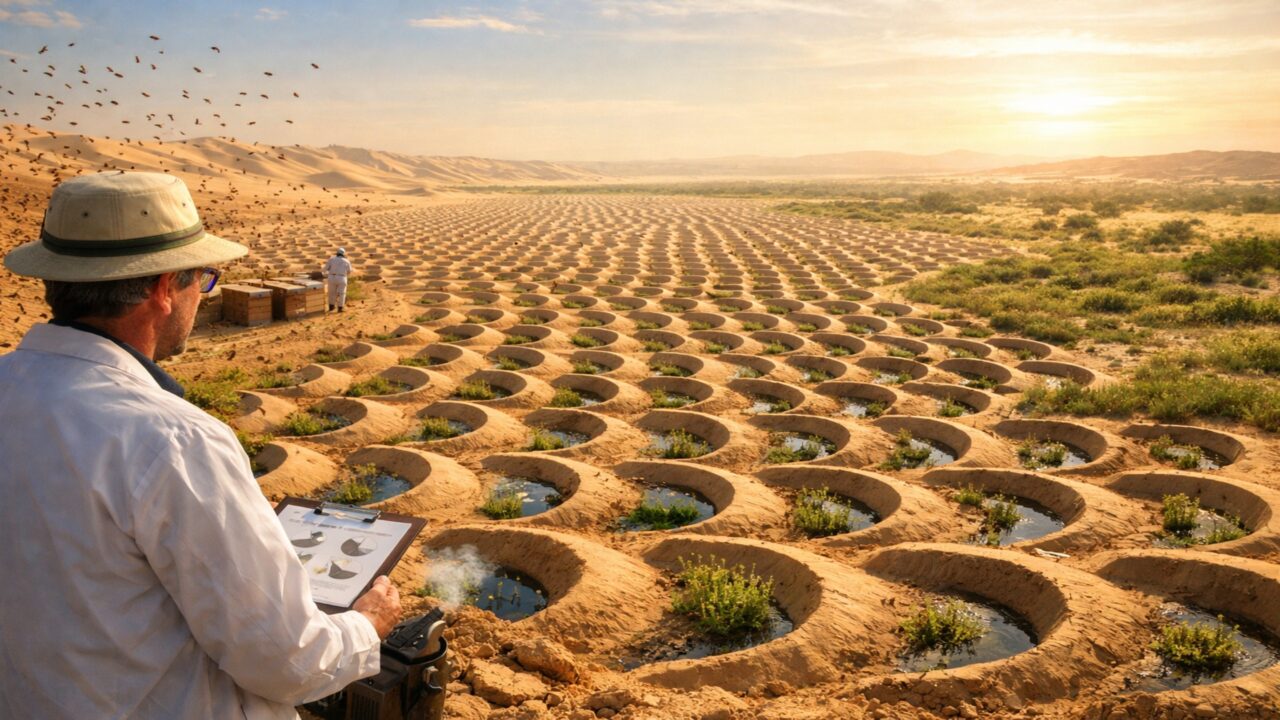 Eles levaram milhões de abelhas para salvar o Saara e acabaram derretendo a solução para parar o deserto acabou sendo a geometria 