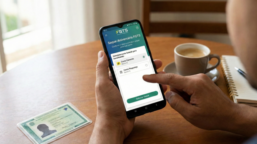 Saque pode ser efetuado em conta de sua escolha