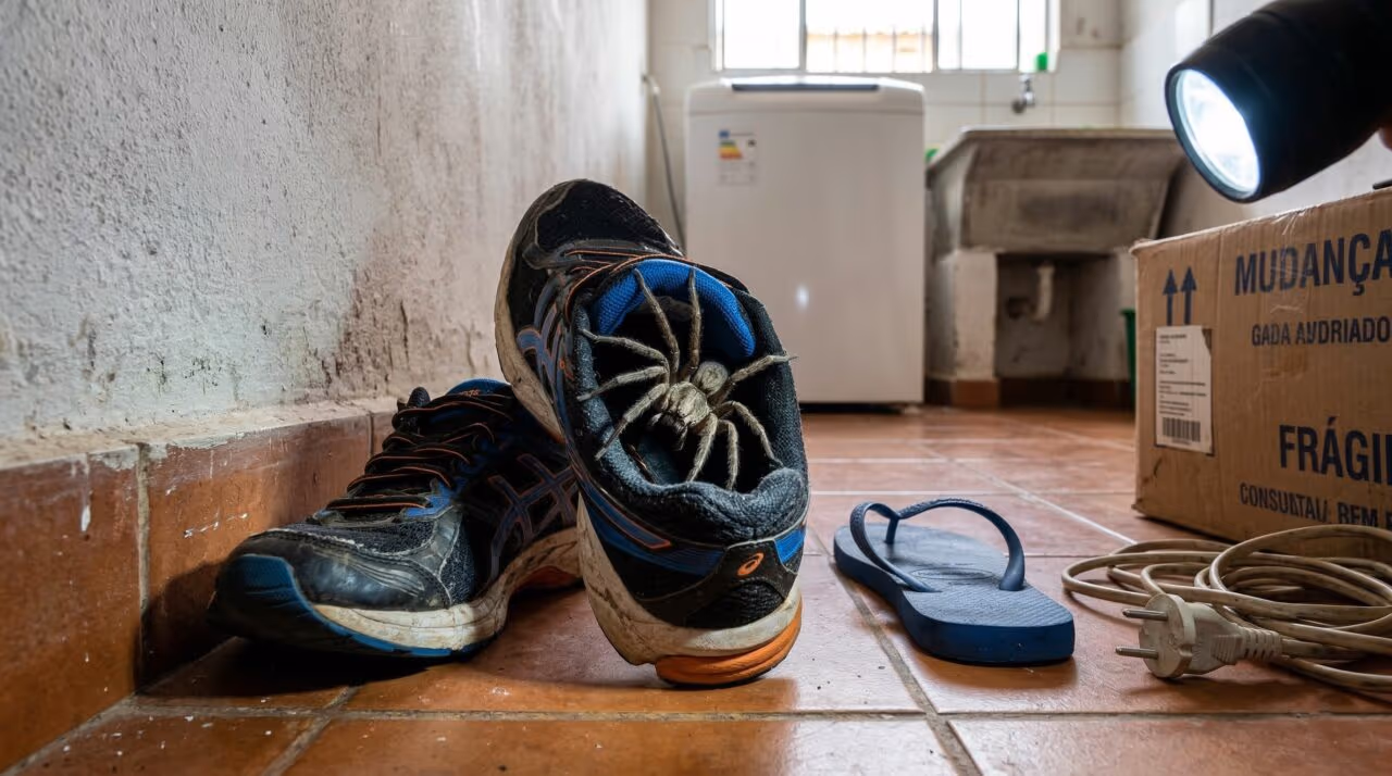 Como saber se há aranhas-armadeiras escondidas pela casa