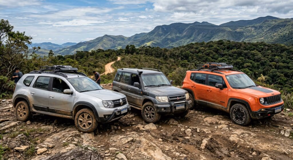 Cinco SUVs baratos com DNA off-road que enfrentam lama e trilha sem reclamar