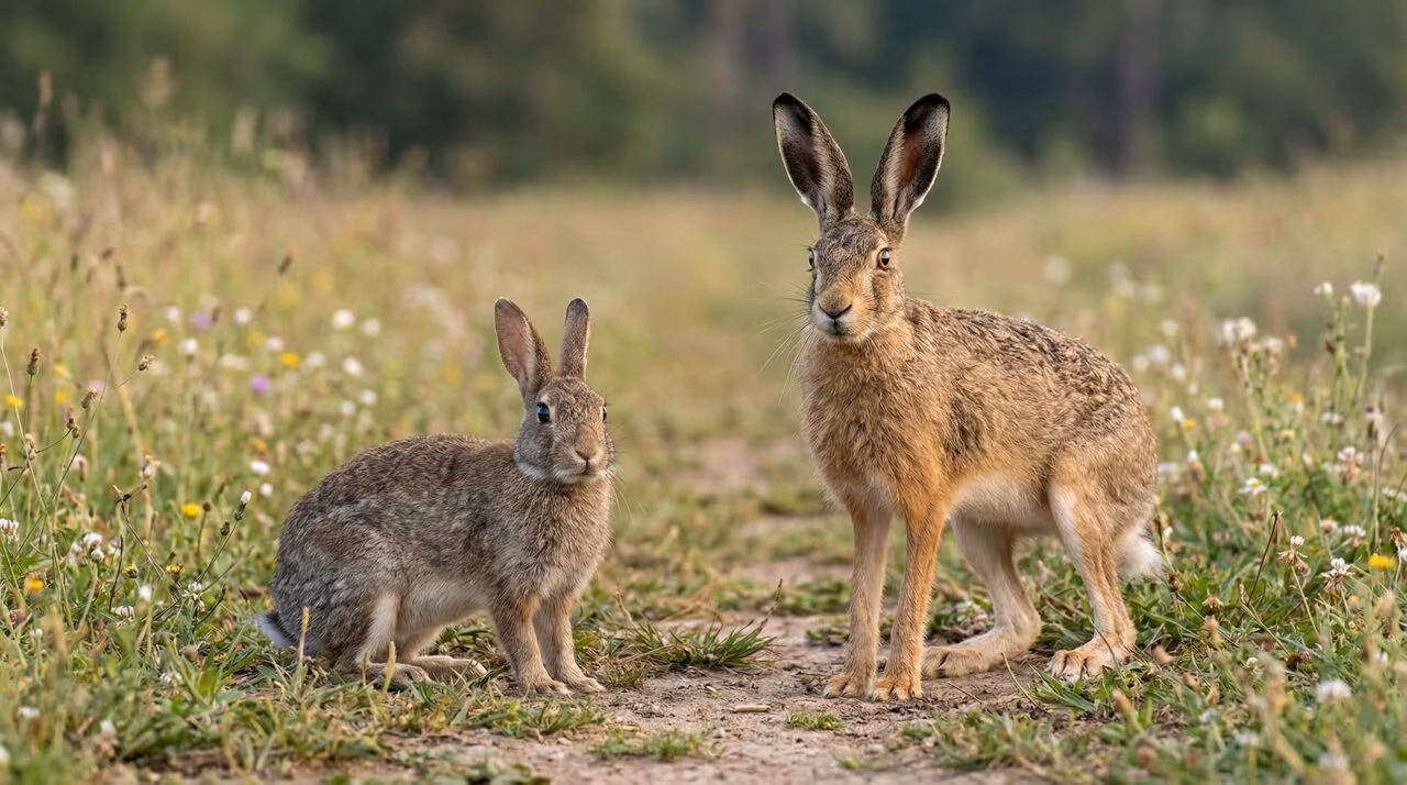 Qual é a diferença entre coelhos e lebres e por que as lebres já nascem sabendo correr