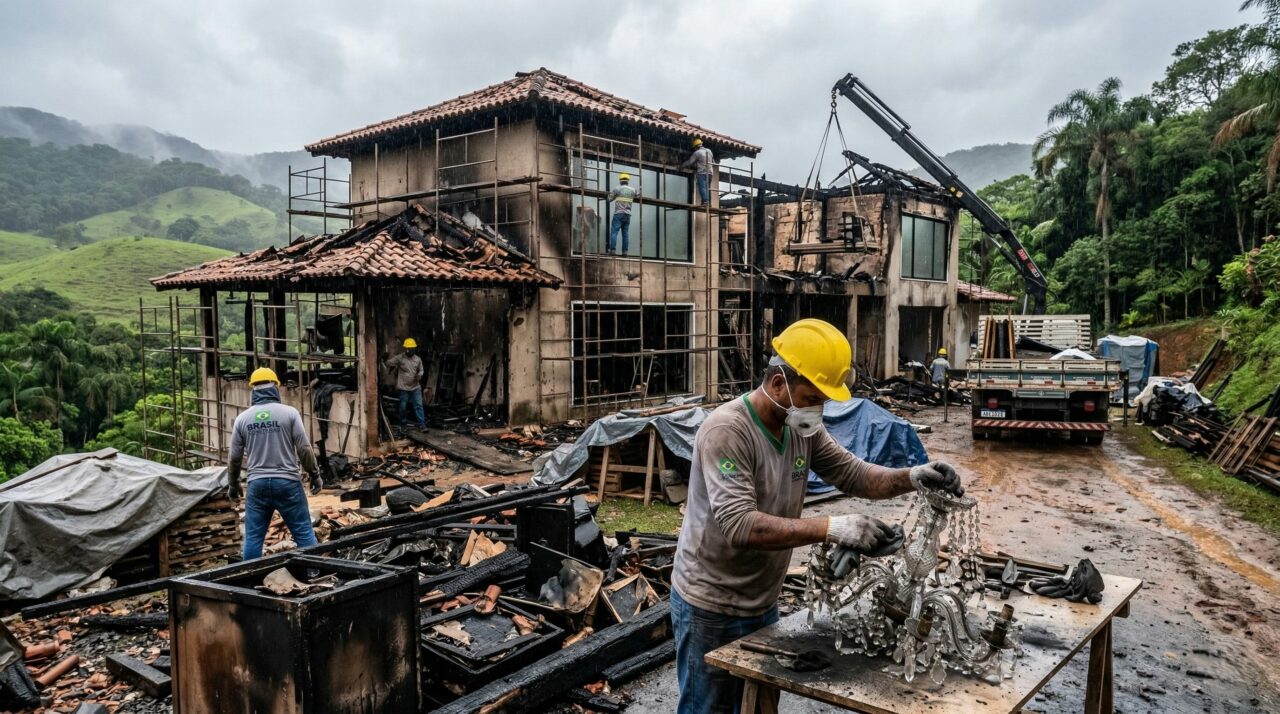 Família compra mansão queimada por 1,5 milhão e acaba gastando milhões na reforma