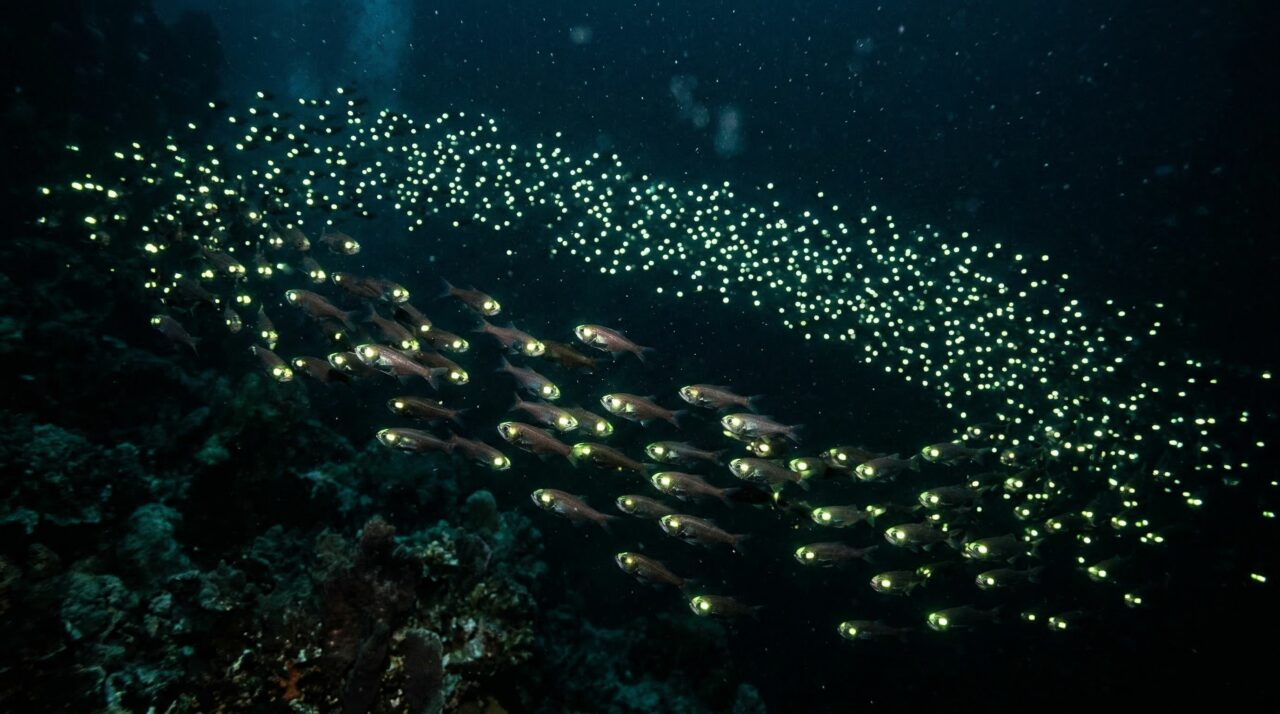 Esse peixe pequeno vive no escuro total e tem órgãos que brilham no escuro