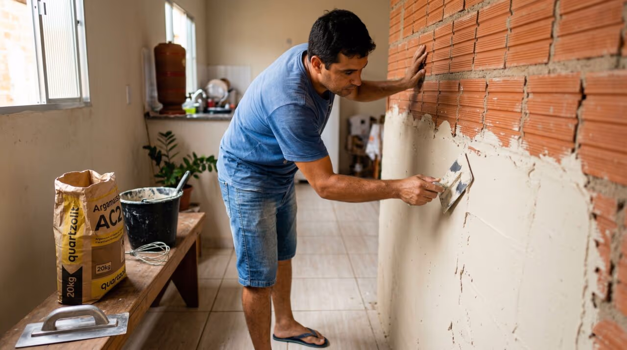 Reboco sem areia e cimento: a solução com argamassa pronta que reduz sujeira, custo e tempo na reforma
