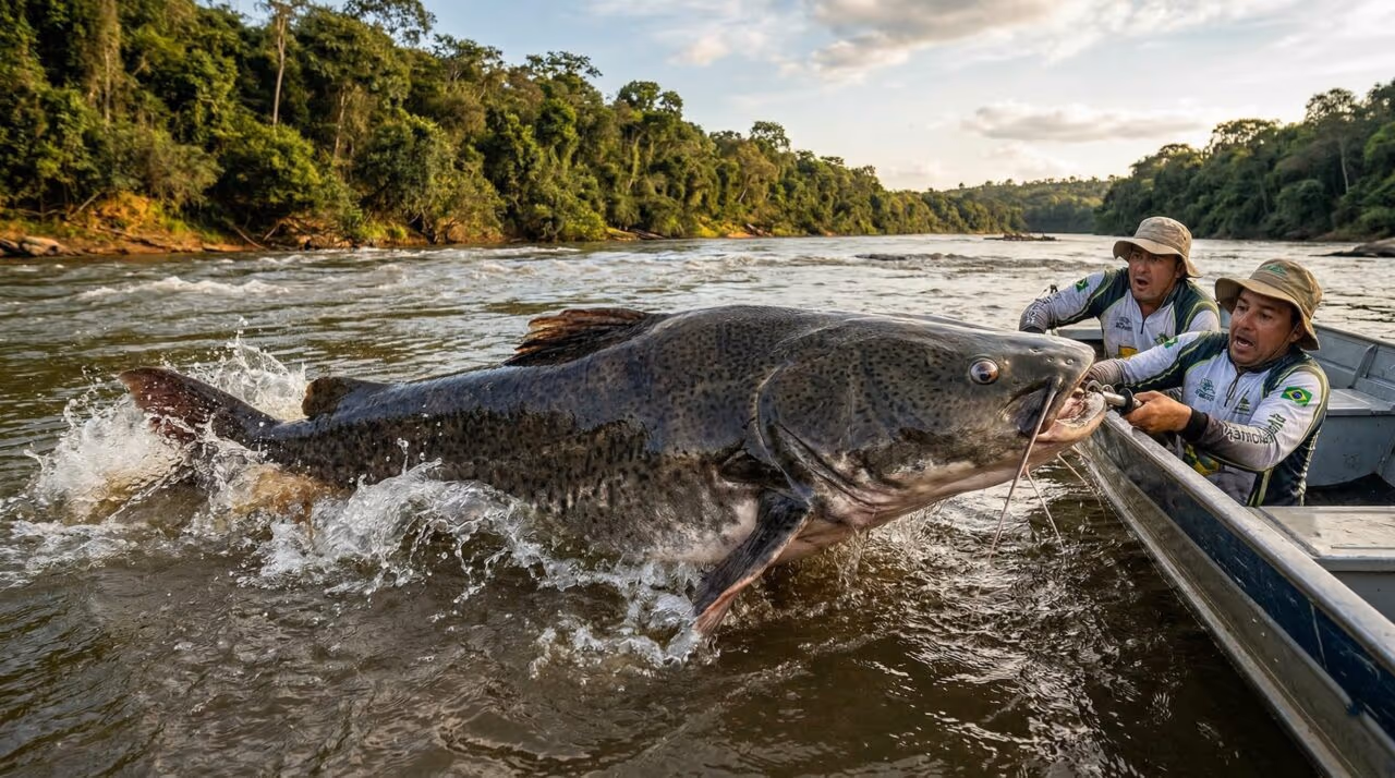 Maior peixe pescado em água doce foi capturado no Rio Ivaí em PR
