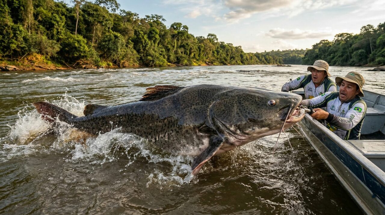 Maior peixe pescado em água doce foi capturado no Rio Ivaí em PR