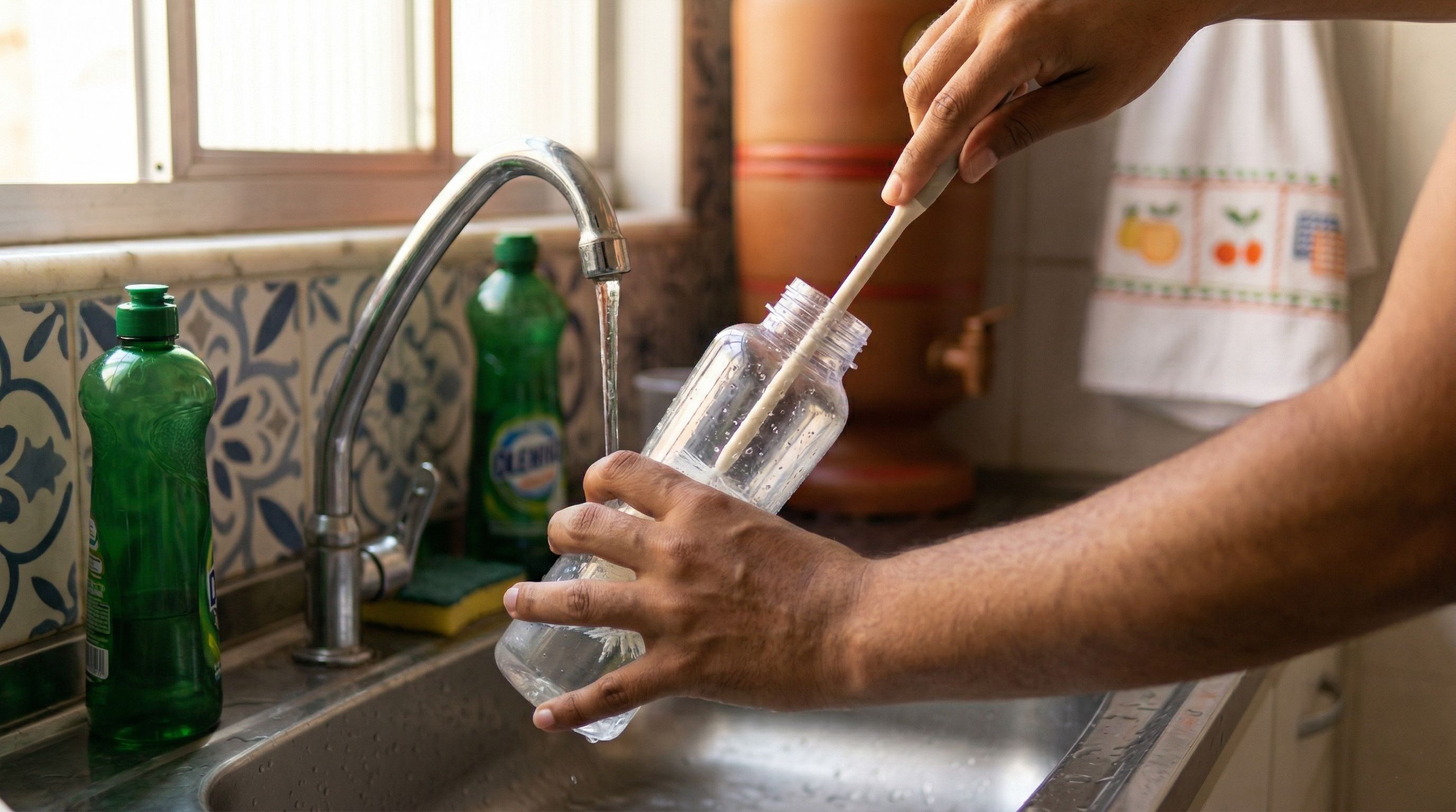 Por que a água da garrafinha fica com gosto ruim mesmo colocando só água dentro?