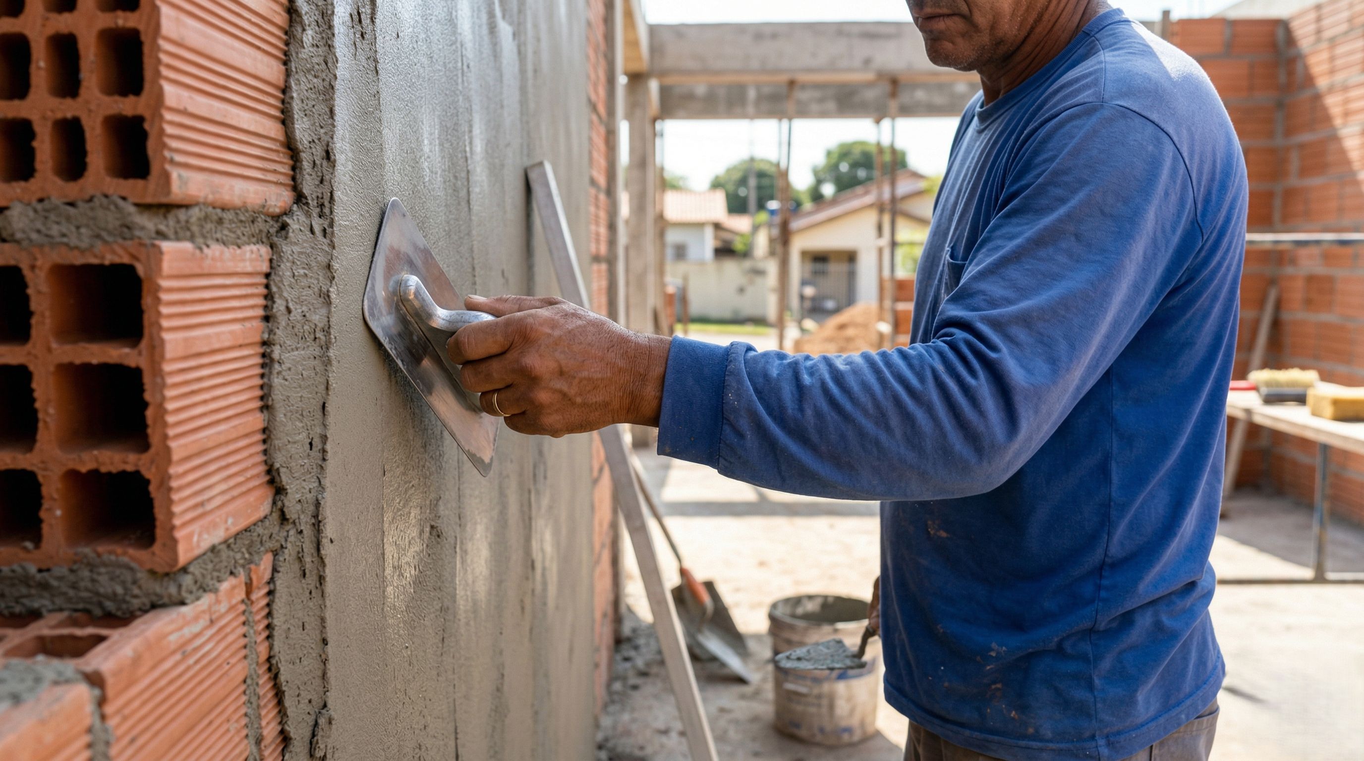 Reboco fácil na prática: o que faz a parede ficar lisa, sem emendas e com aparência mais profissional