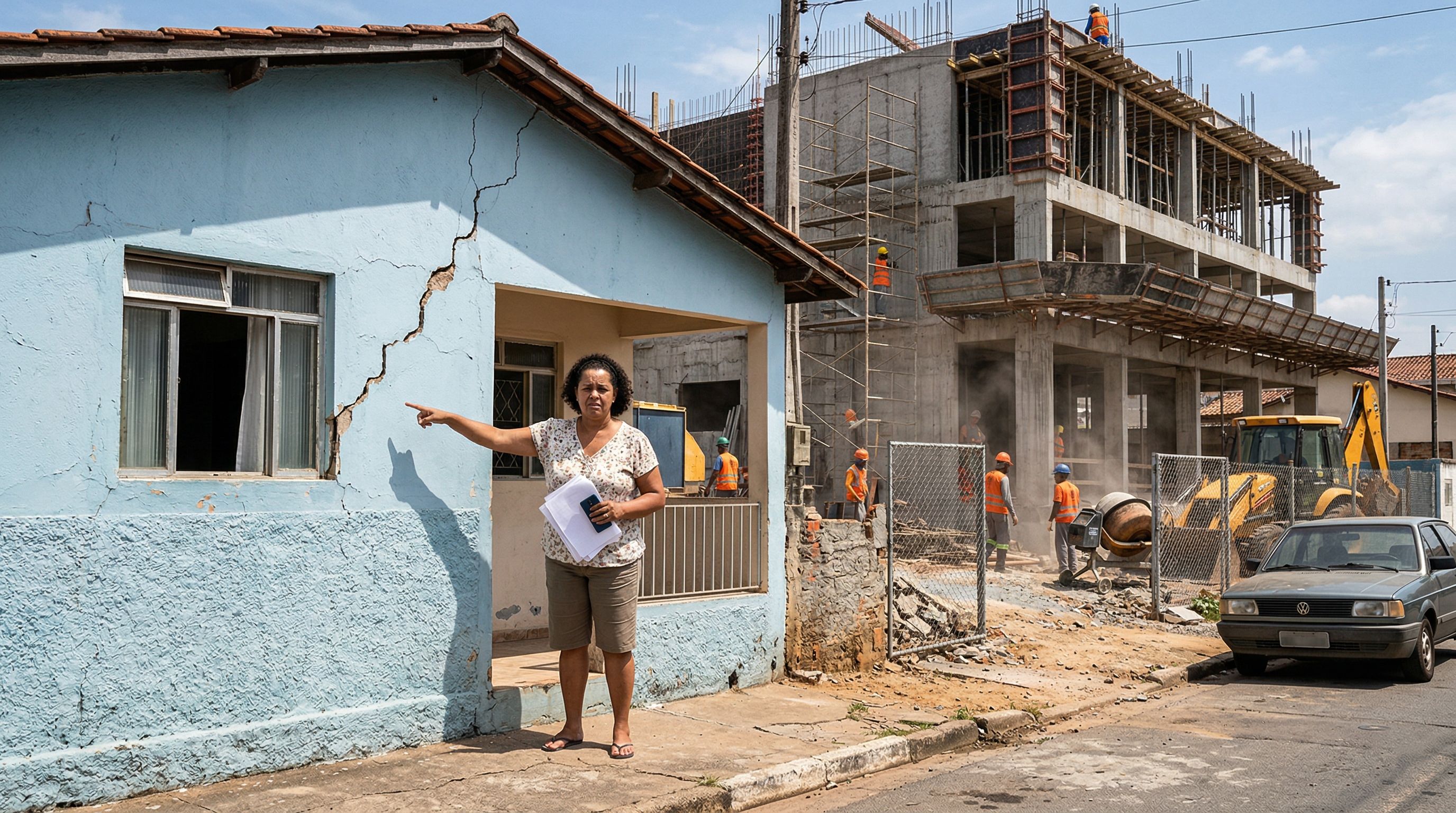 O que diz a lei sobre a obra do vizinho que causa rachaduras em casas próximas?