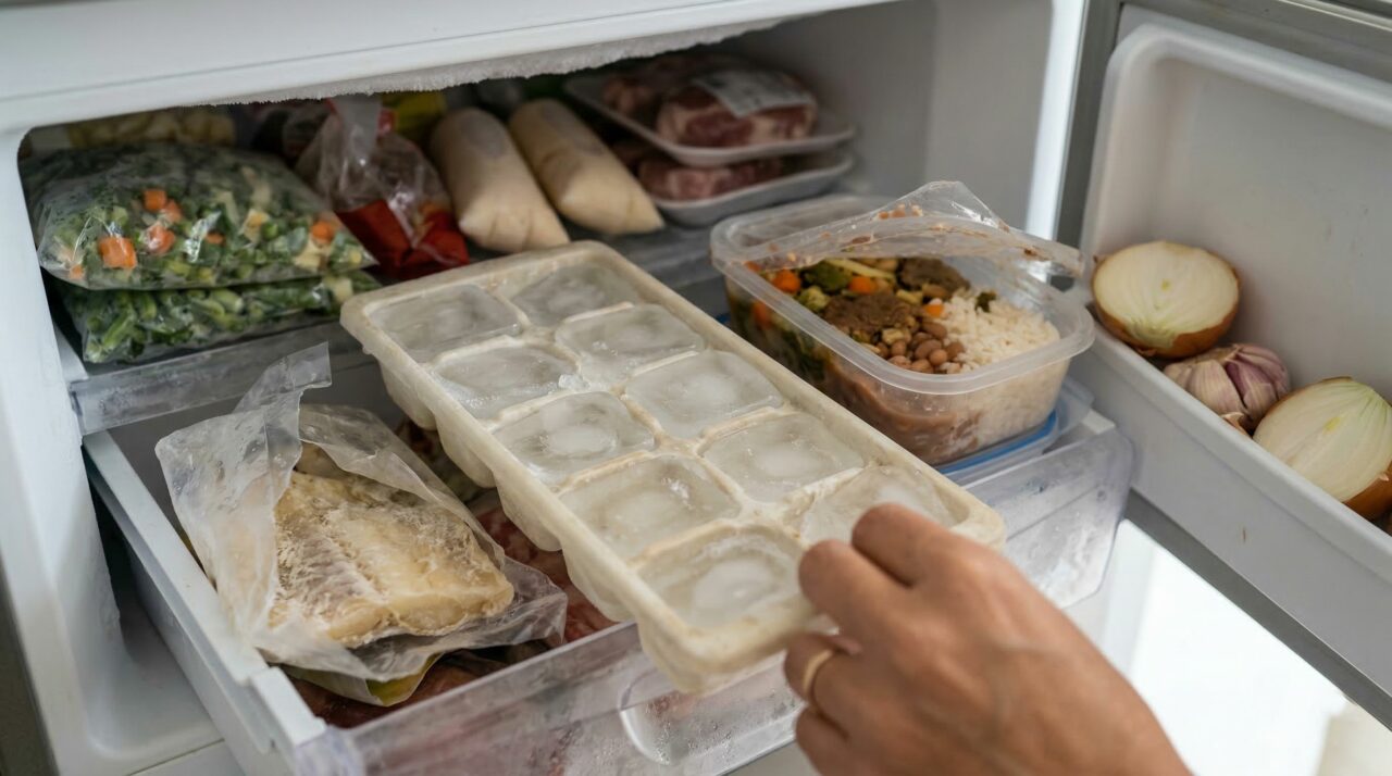 O que significa quando o gelo do freezer fica com um gosto estranho?