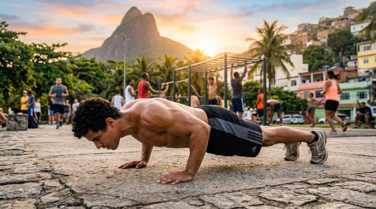 É isso o que acontece com seu corpo se fizer flexões todos os dias
