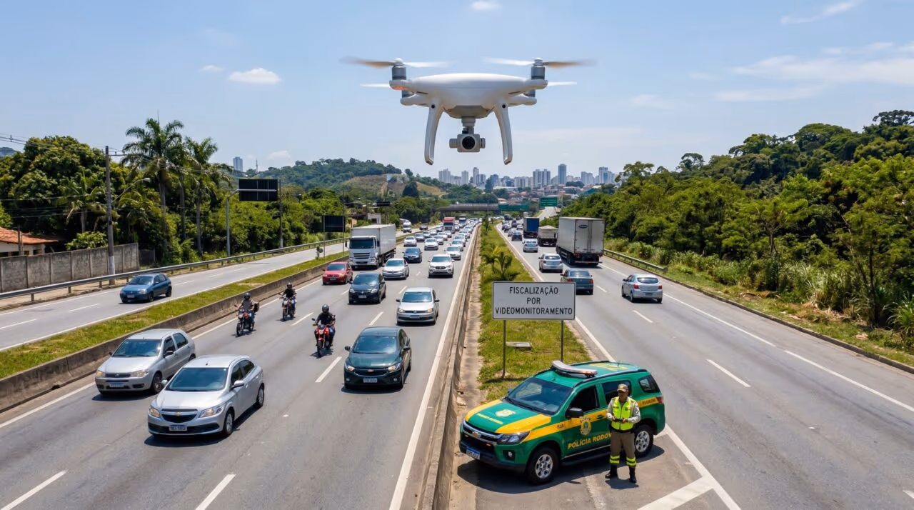 Fiscalização por drones já multa motoristas por todo o Brasil