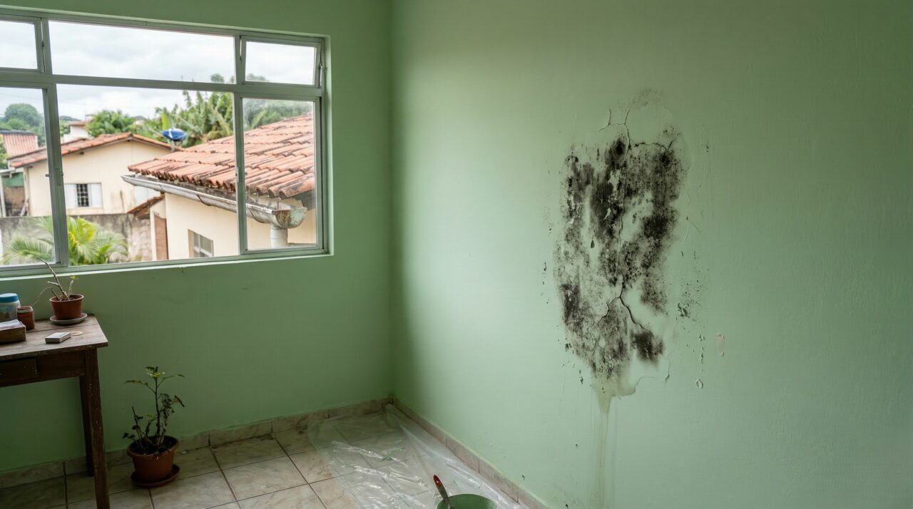 Mofo voltando depois da pintura: o erro escondido na estrutura que faz a umidade continuar agindo sem você perceber