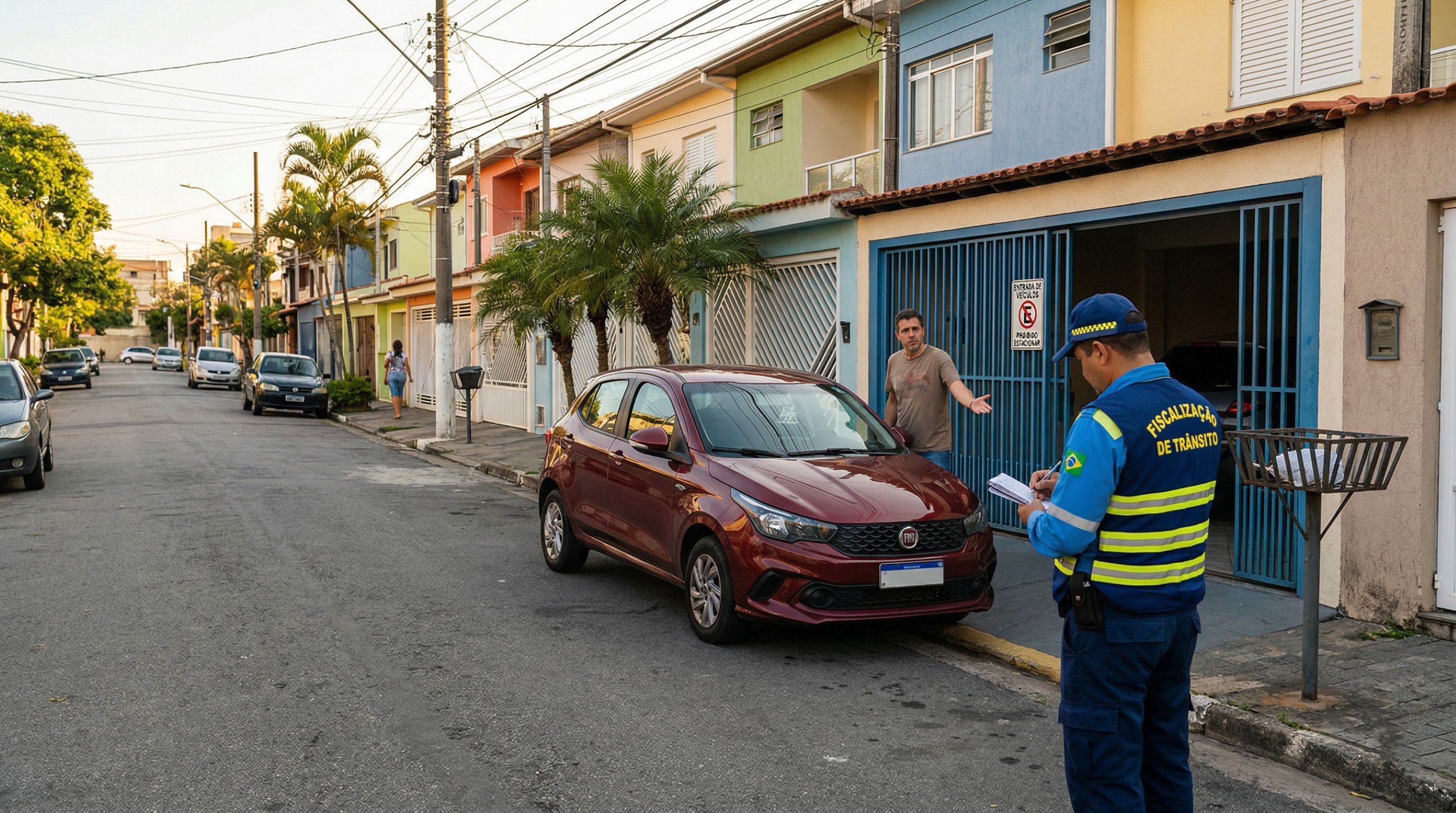 Motoristas que estacionam na frente da própria garagem precisam conhecer o art. 181 do CTB