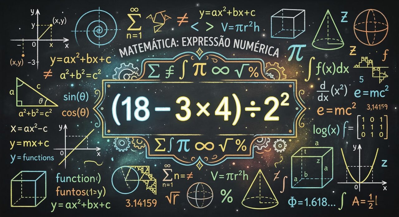 Quanto é (18 – 3 × 4) ÷ 2²? Uma equação com potência que faz muitos tropeçarem