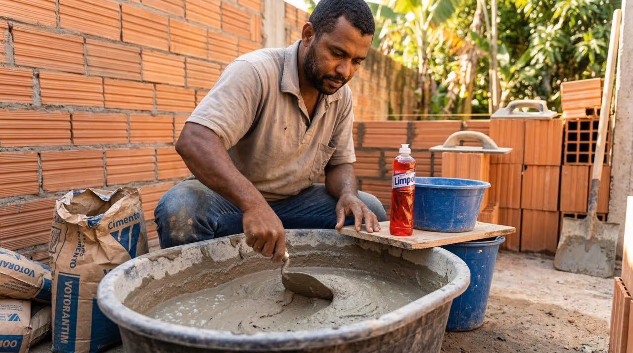 Misturar detergente líquido com cimento: uma fórmula secreta que vale uma mina de ouro