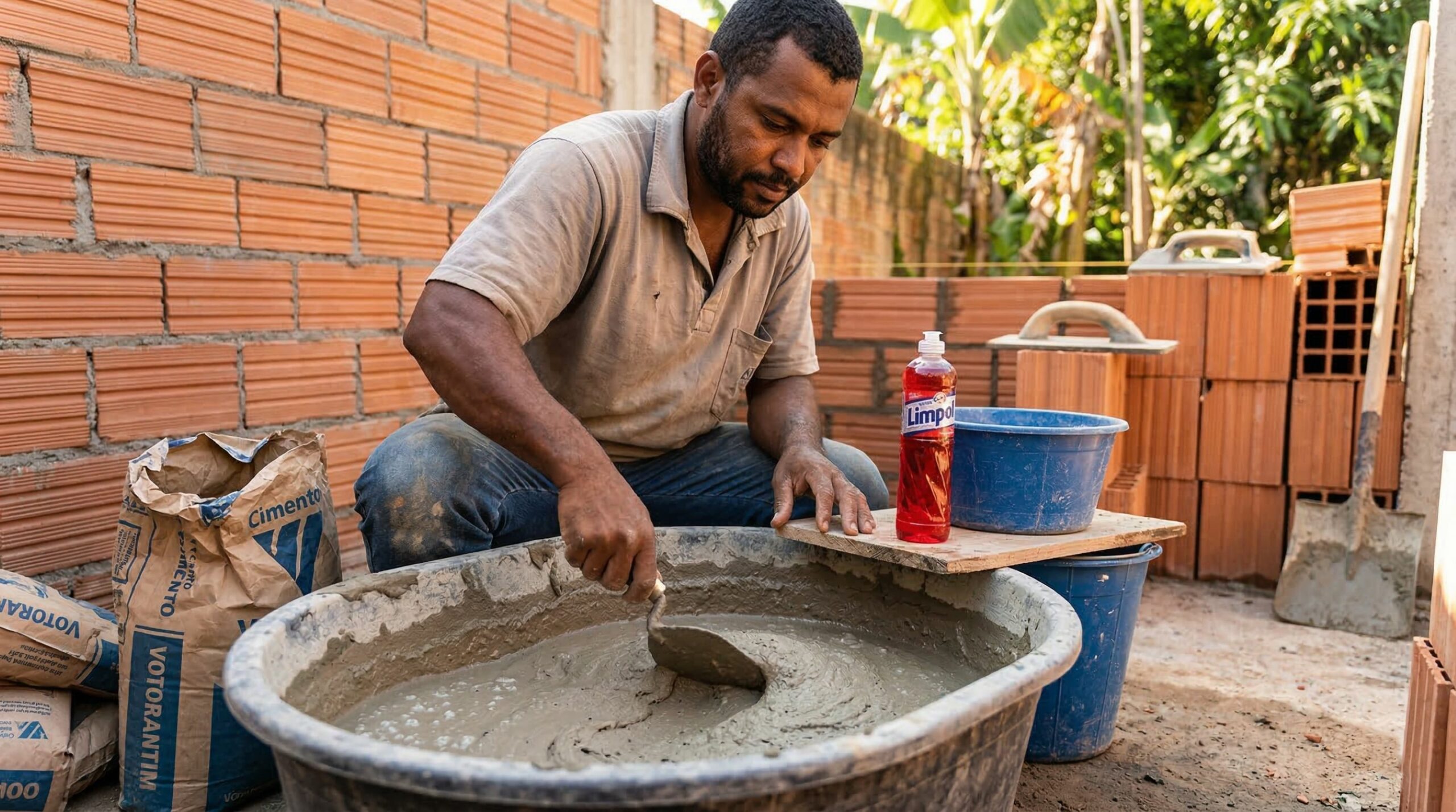 Misturar detergente líquido com cimento: uma fórmula secreta que vale uma mina de ouro