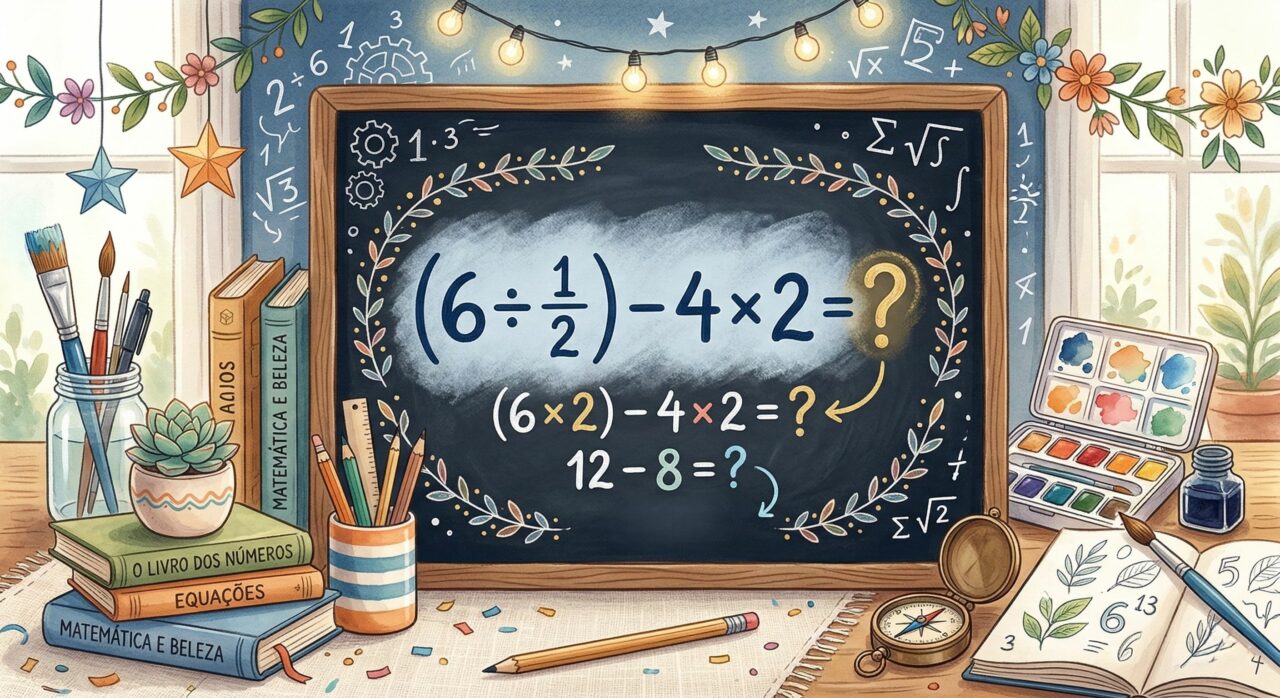 Você resolve (6 ÷ 1/2) – 4 × 2 em menos de 17 segundos?