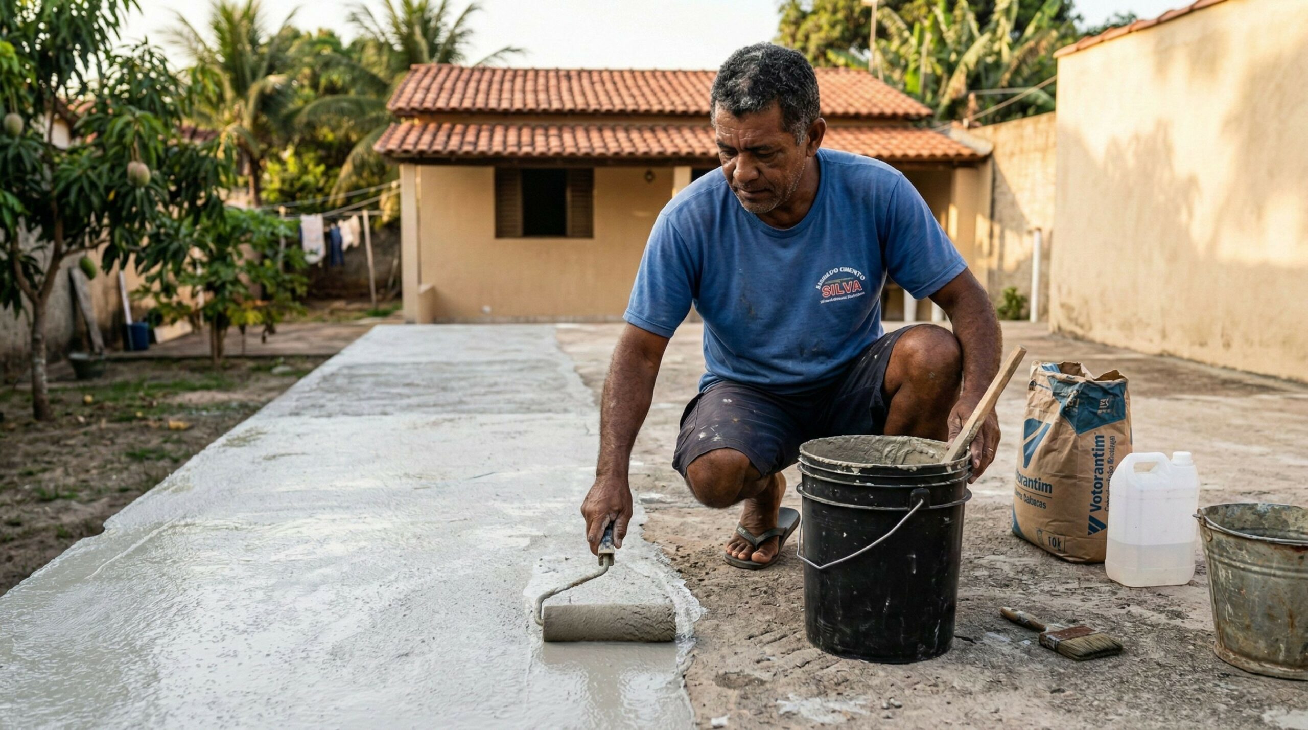 Misturar cimento com resina acrílica: a tinta emborrachada que protege do sol e chuva por muito mais tempo
