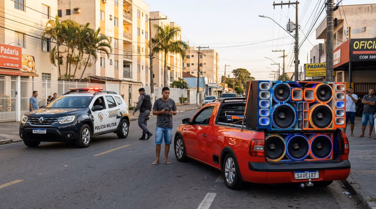 Motoristas que insistem em escutar o som alto no veículo precisam conhecer o art. 228 do CTB