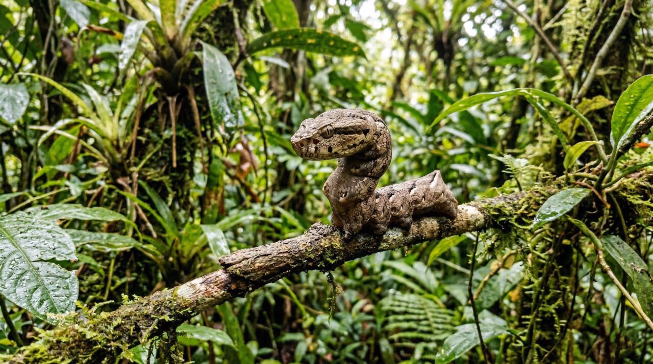 A lagarta que imita perfeitamente uma cobra e usa esse disfarce para escapar de virar janta