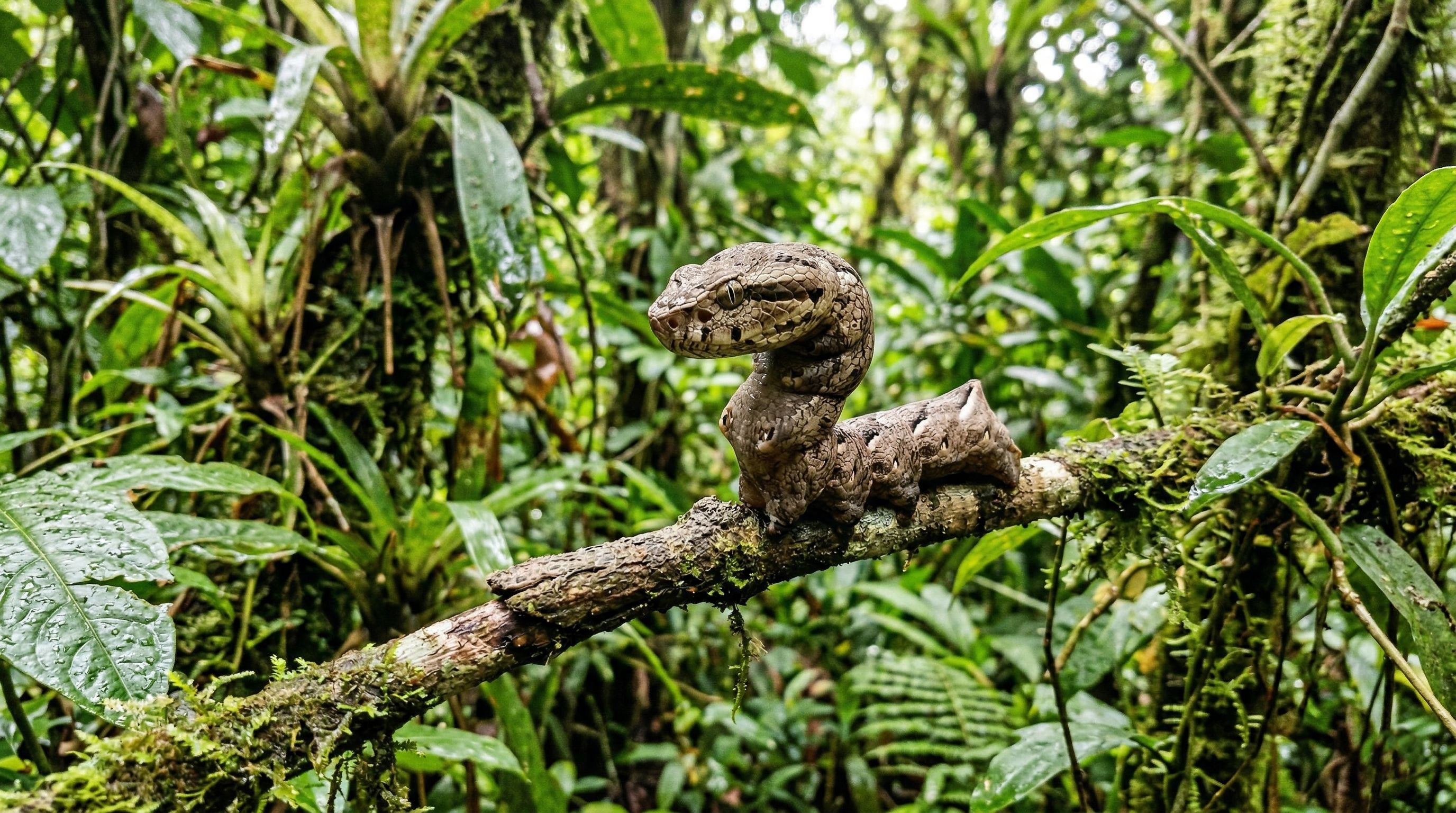 A lagarta que imita perfeitamente uma cobra e usa esse disfarce para escapar de virar janta