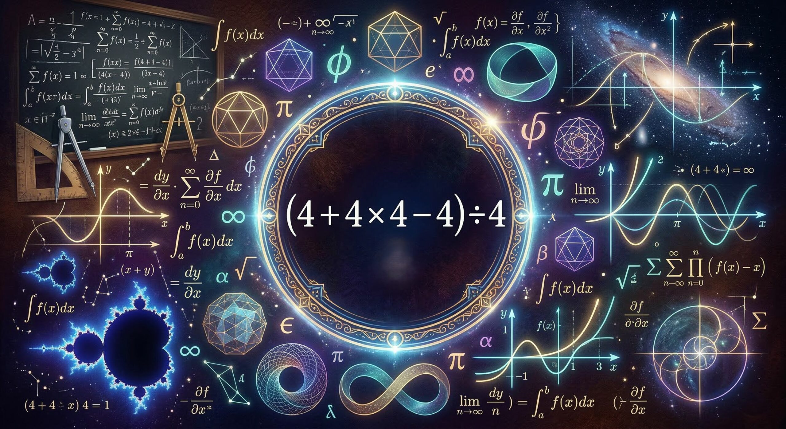 Quanto é (4 + 4 × 4 – 4) ÷ 4? Uma conta com vários quatros que confunde milhares