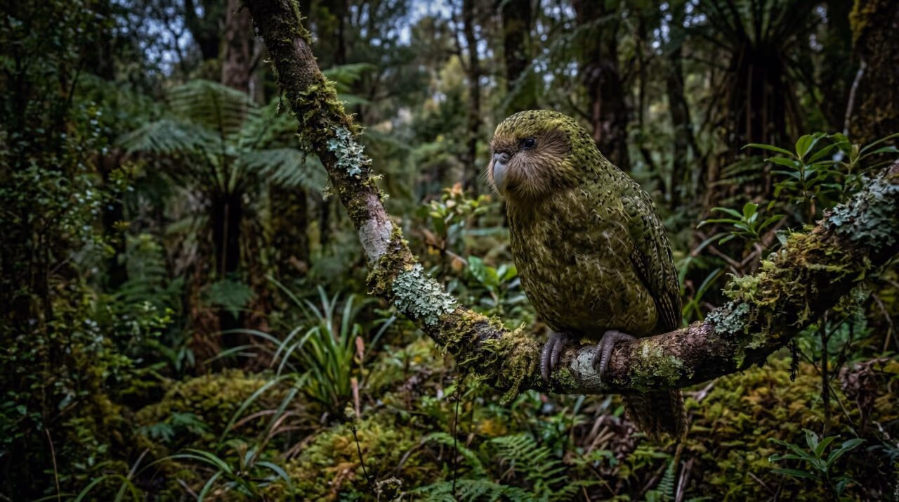 Kakapo, o papagaio gigante que não voa e é o mais pesado do mundo