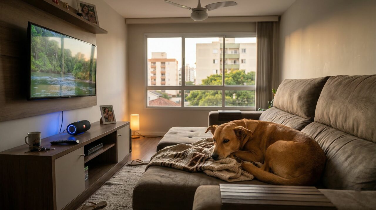 Deixar TV ou música para pet sozinho funciona mesmo ou você só faz por nada?