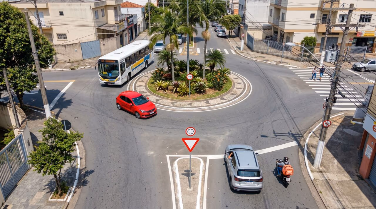 Motoristas que não dão a preferência na rotatória precisam conhecer o art. 29 do CTB