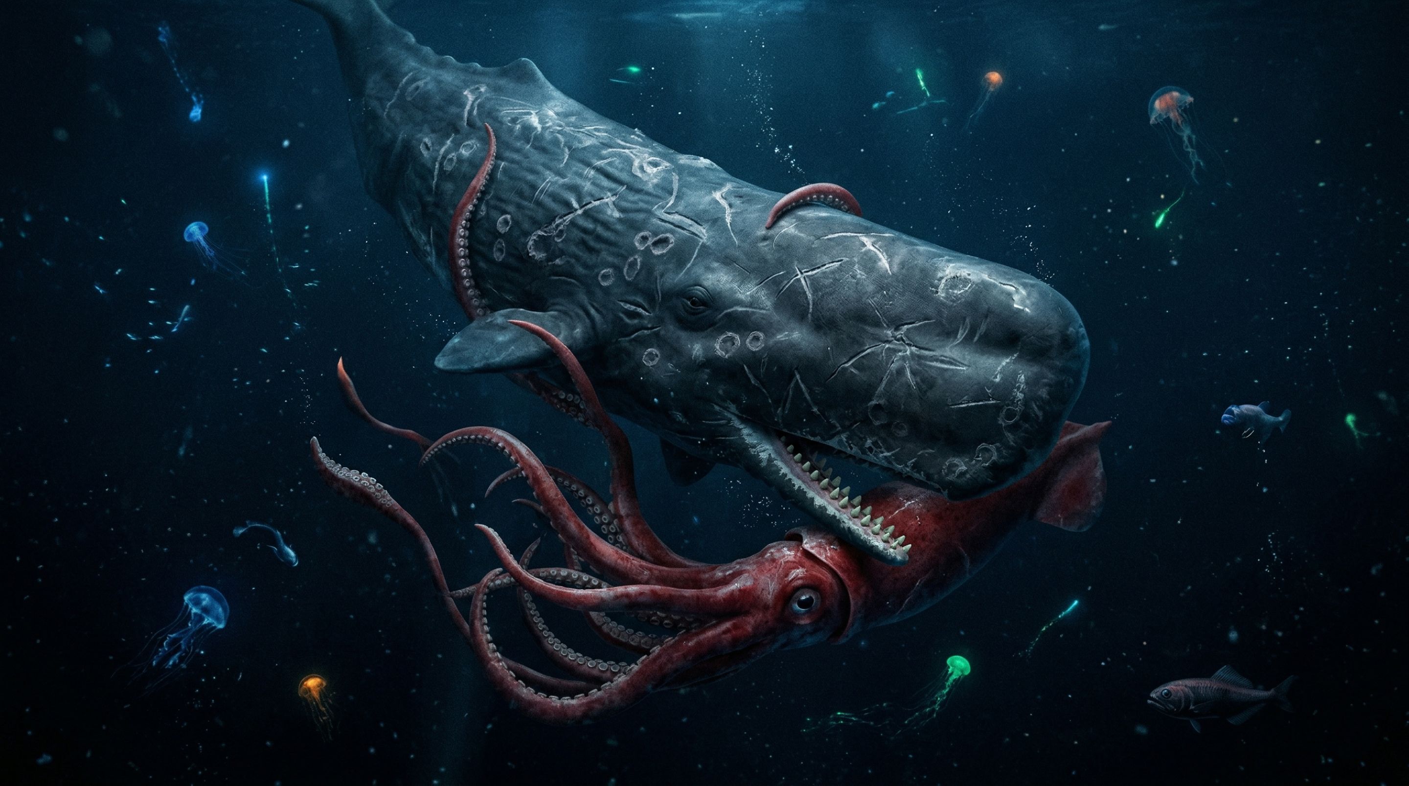 O animal gigante do abismo que o oceano inteiro teme e até as orcas fogem