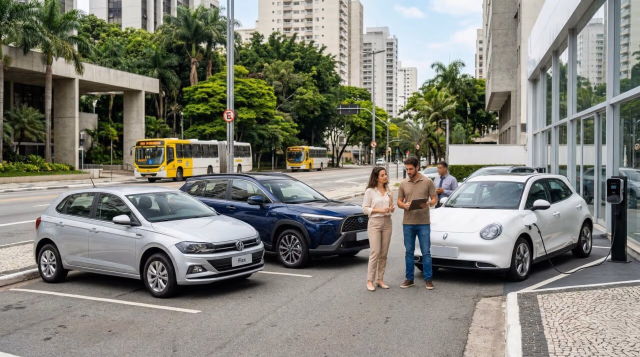 Flex, híbrido ou elétrico: a escolha errada pode destruir o seu bolso