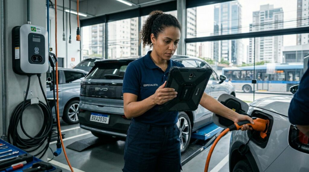 A profissão de especialista em veículos elétricos paga de R$ 5 mil a R$ 18 mil e cresce com a nova era