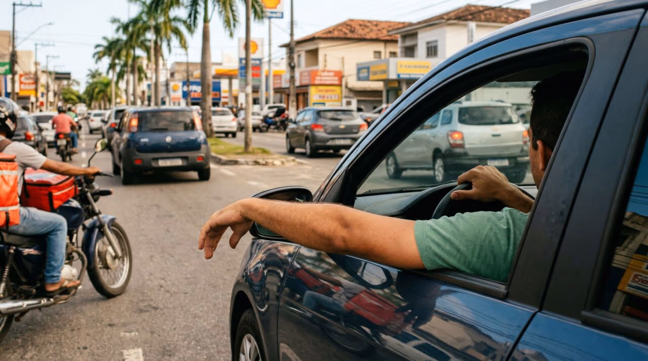 Motoristas que dirigem com o braço para fora do veículo precisam conhecer o art. 252 do CTB