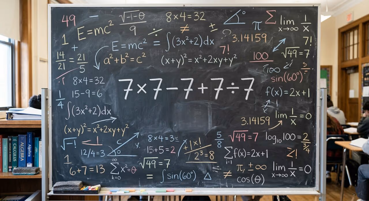 Essa equação com vários números 7 confunde muita gente e deixa noites sem dormir