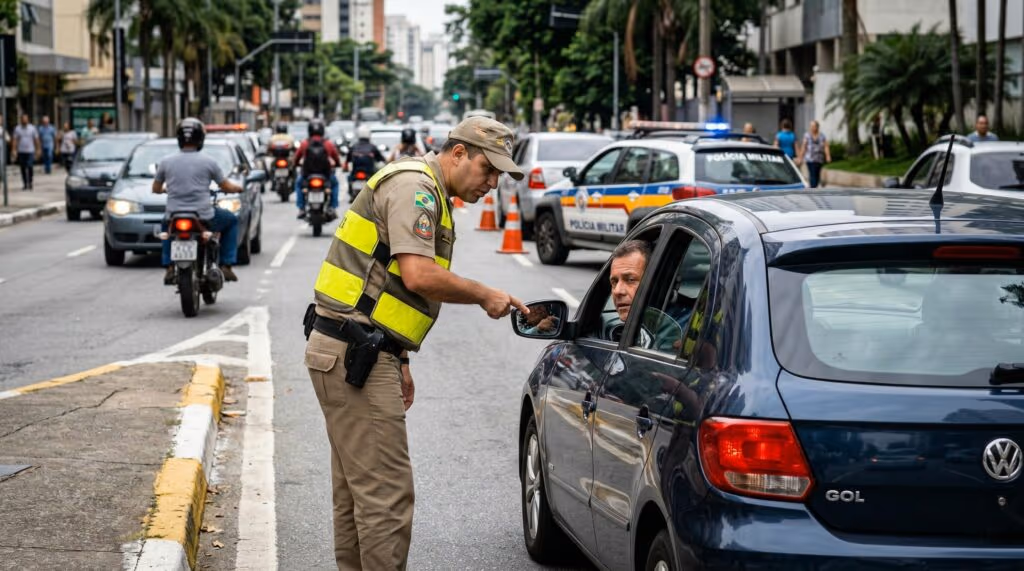 Motoristas que andam com o retrovisor assim certamente desconhecem o Art. 230 do CTB