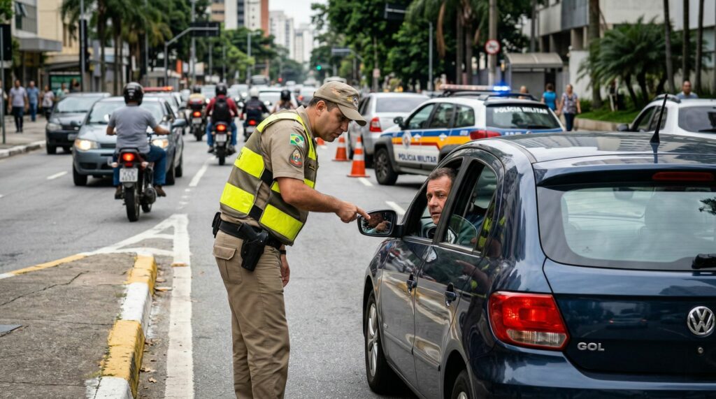 Motoristas que andam com o retrovisor assim certamente desconhecem o Art. 230 do CTB