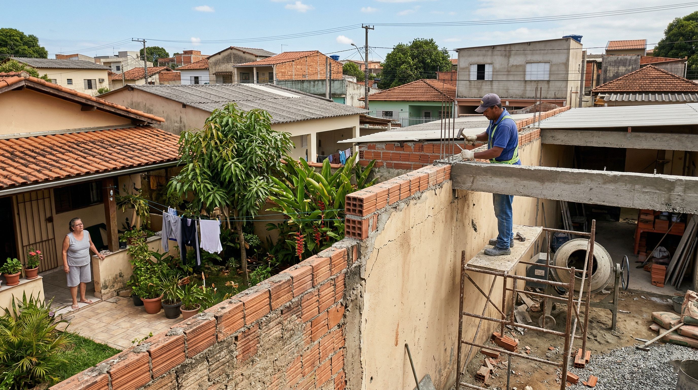 O que pode ou não fazer ao construir próximo ao muro do vizinho, segundo a lei?
