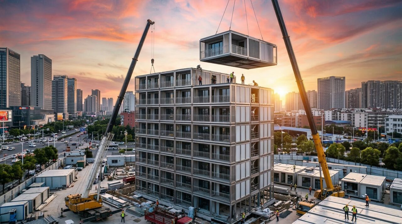 Como a China conseguiu erguer um prédio de 10 andares em apenas 28 horas usando módulos pré-fabricados