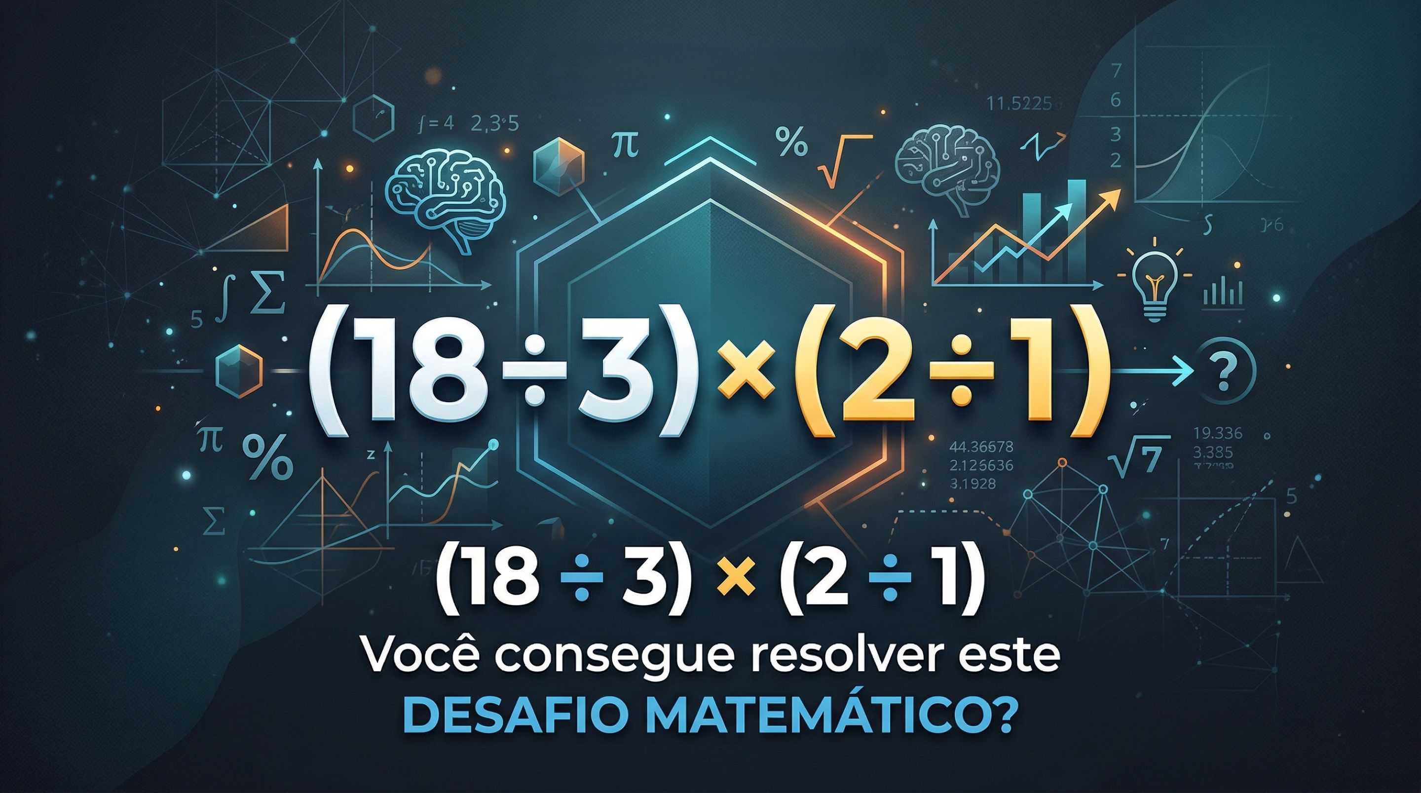 Quanto é (18 ÷ 3) × (2 ÷ 1)? A resposta gera discussão nos comentários