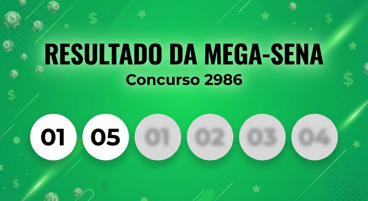 Mega-Sena 2986 acumula e deixa prêmio de R$ 8 milhões para o próximo sorteio