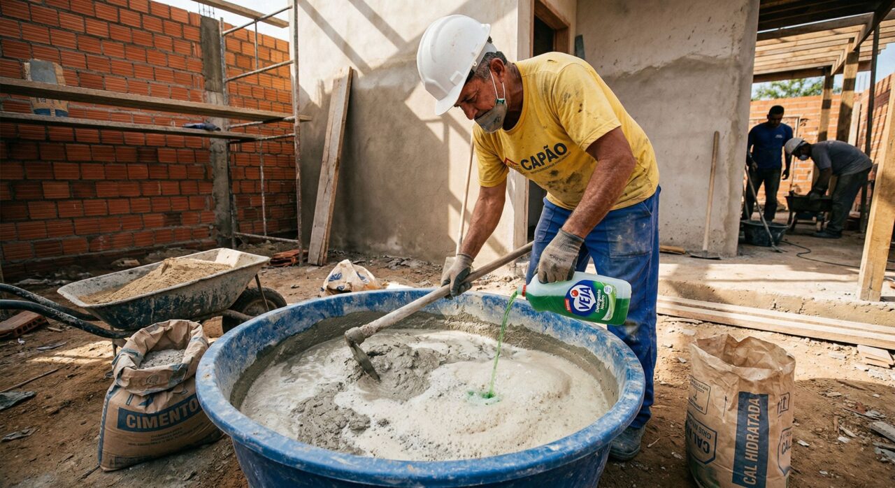 Misturar argamassa com detergente: pedreiro ensina fórmula secreta que vale uma mina de ouro