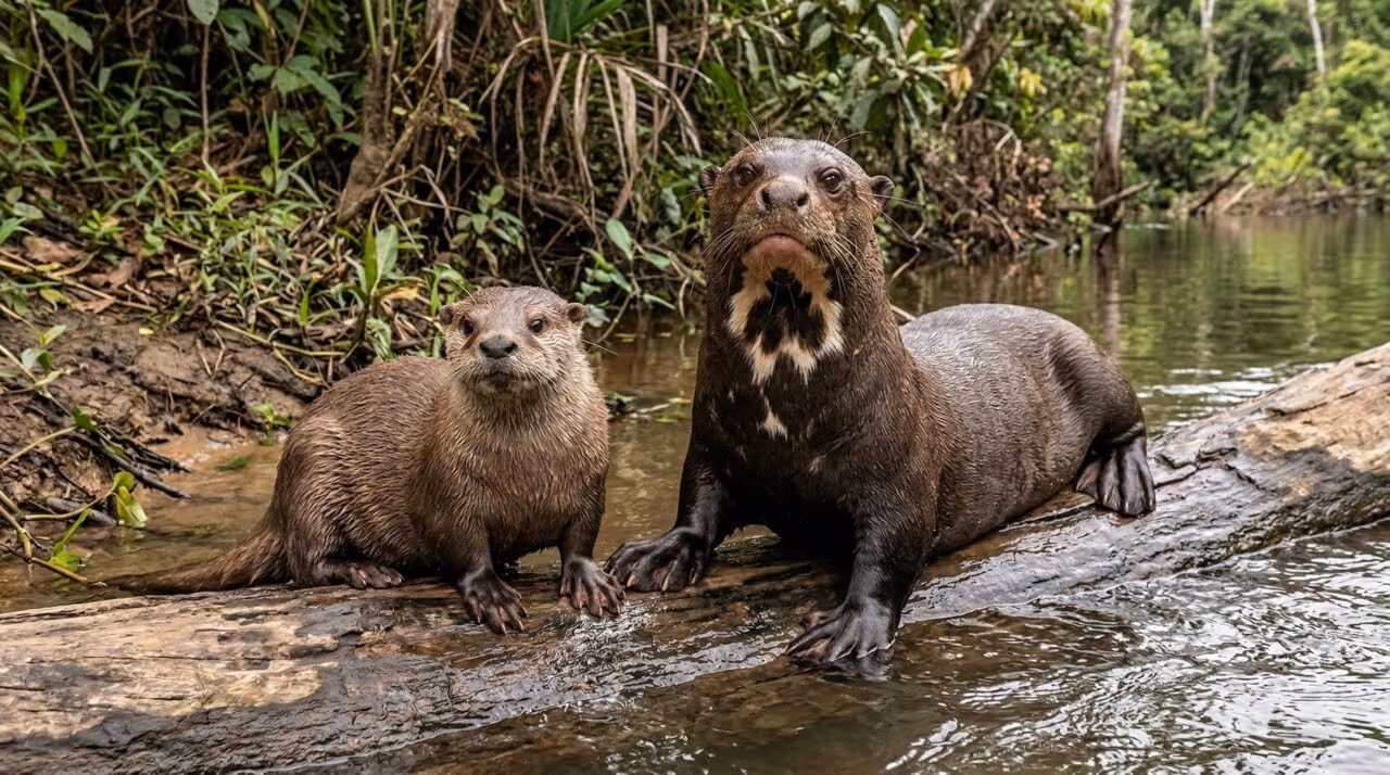 Qual é a diferença entre lontra e ariranha e por que só uma delas vive solitária